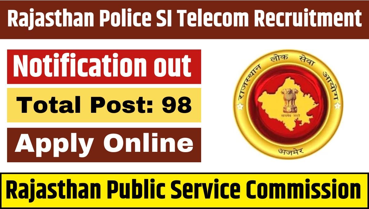 RPSC Rajasthan Police SI Telecom Vacancy